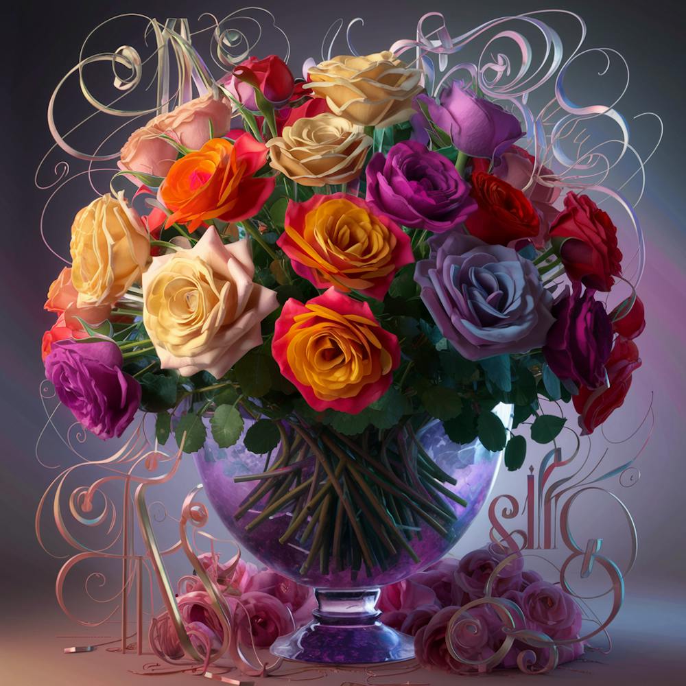 Roses In A Vase 1