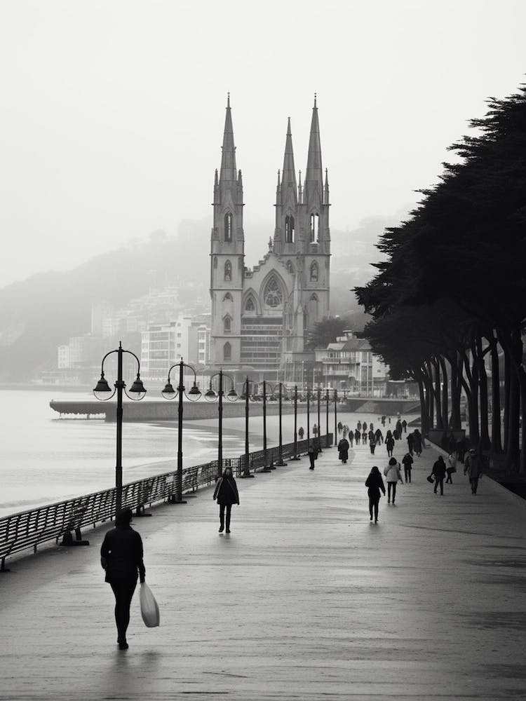 San Sebastian, Spain, Black And White Analogue Photography 3