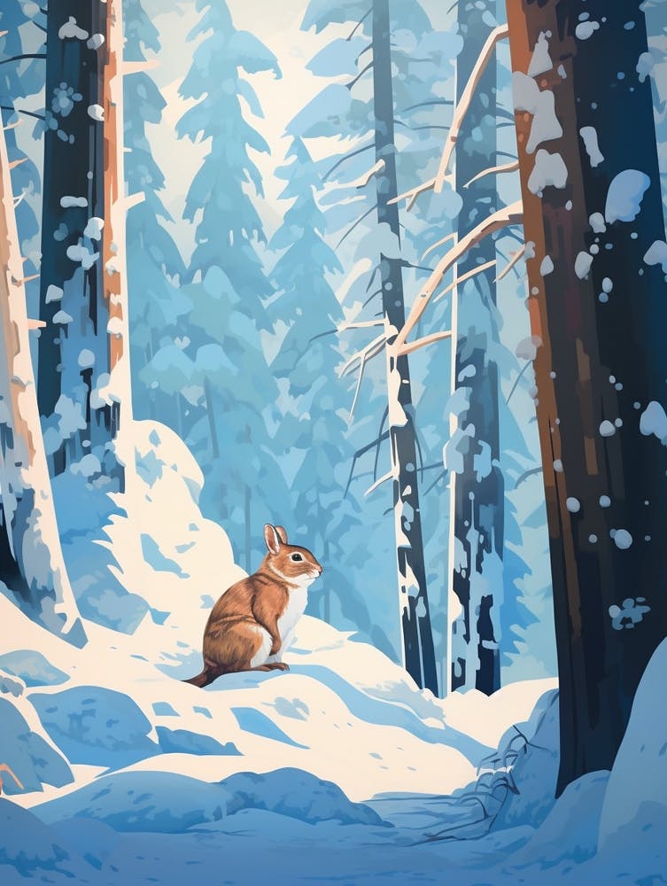 Winter Chipmunk 1 Illustration
