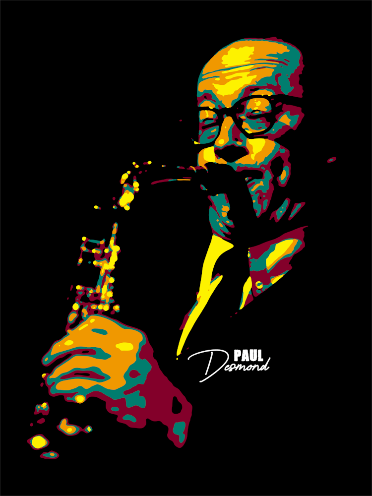 Paul Desmond American Jazz Saxophonist Music in Pop Art