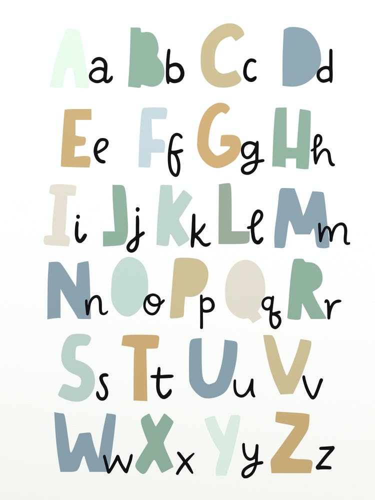 Boys Alphabet Print