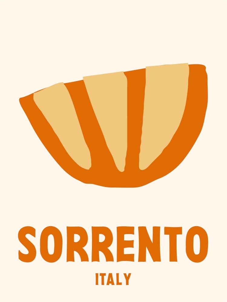 Sorrento, Italy, Graphic Style Poster 1