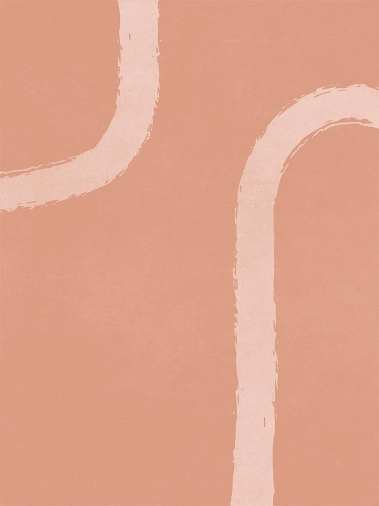 Abstract Brush Stroke 1 In Terracotta