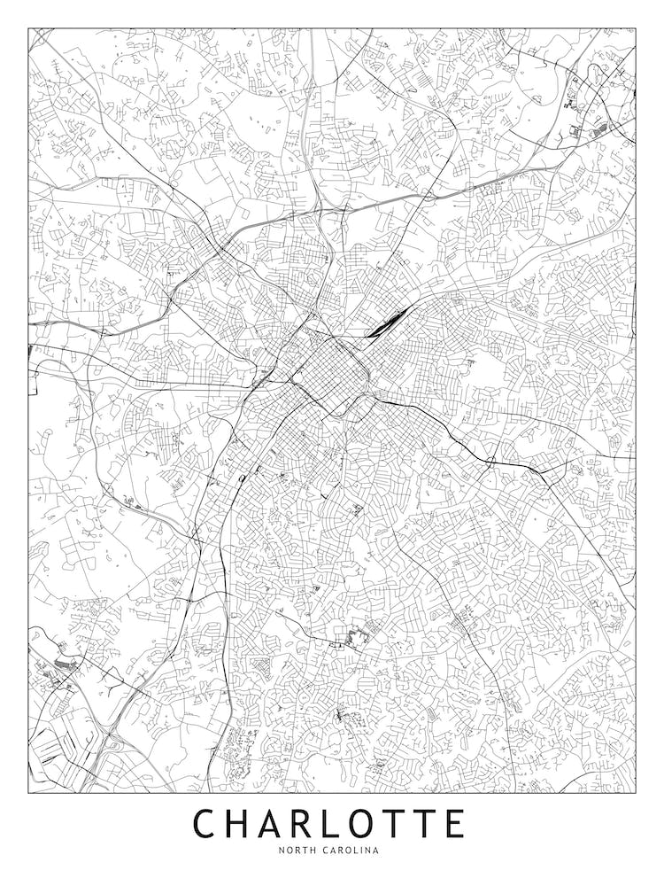 Charlotte White Map Line