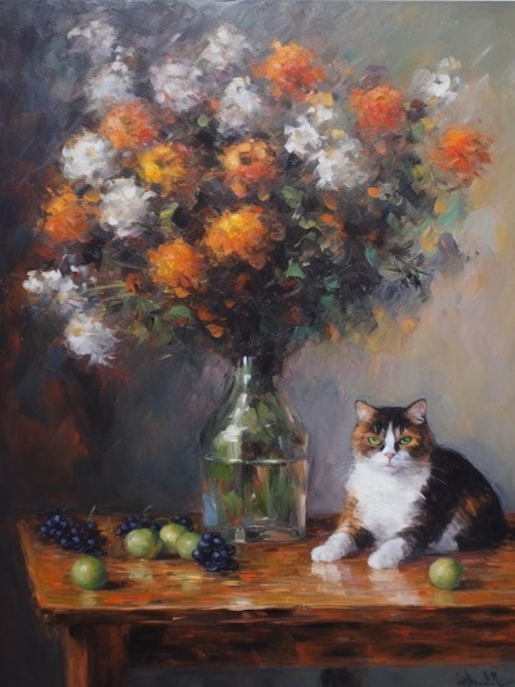 Hydrangea With A Cat 2