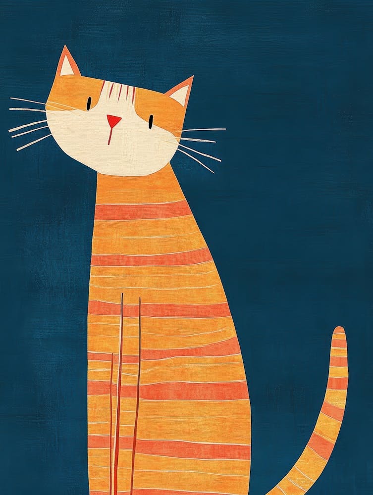 Orange Cat Canvas Print 1