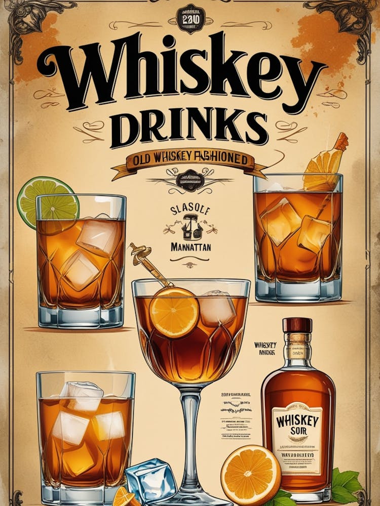 Whiskey Drinks Poster 2