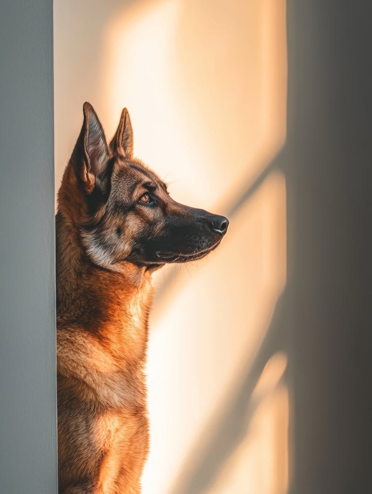 German Shepherd Dog. Generated AI. 1