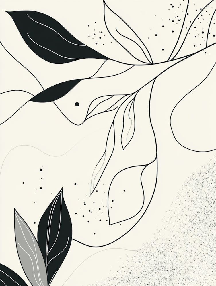 Abstract Black And White Painting 2