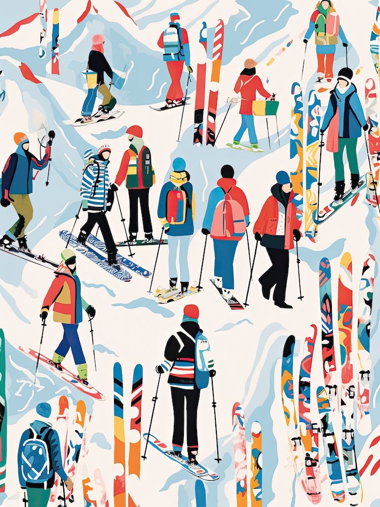 Lech Zurs Am Arlberg   Austria, Ski Resort Illustration 0