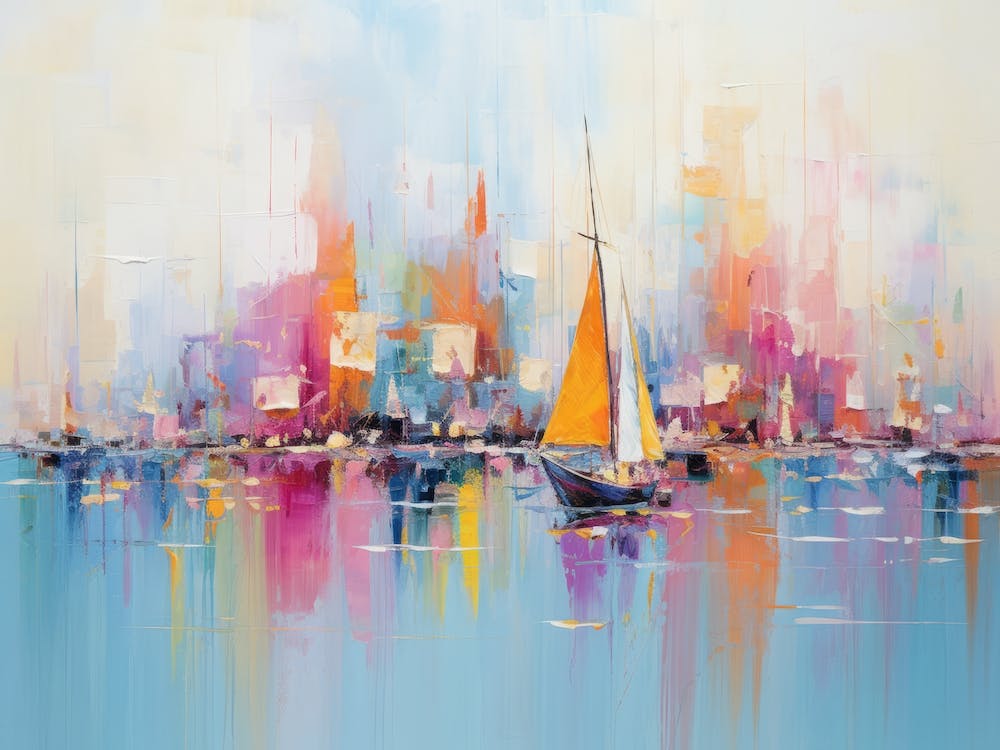 Sailboats In The Harbor 1