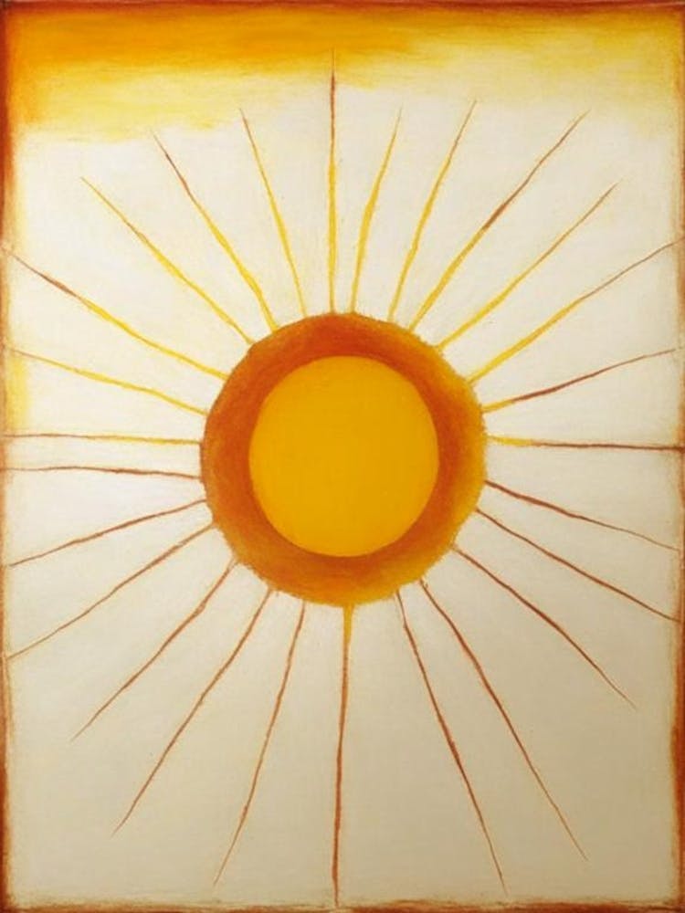 Sun Symbol 1, Abstract Painting