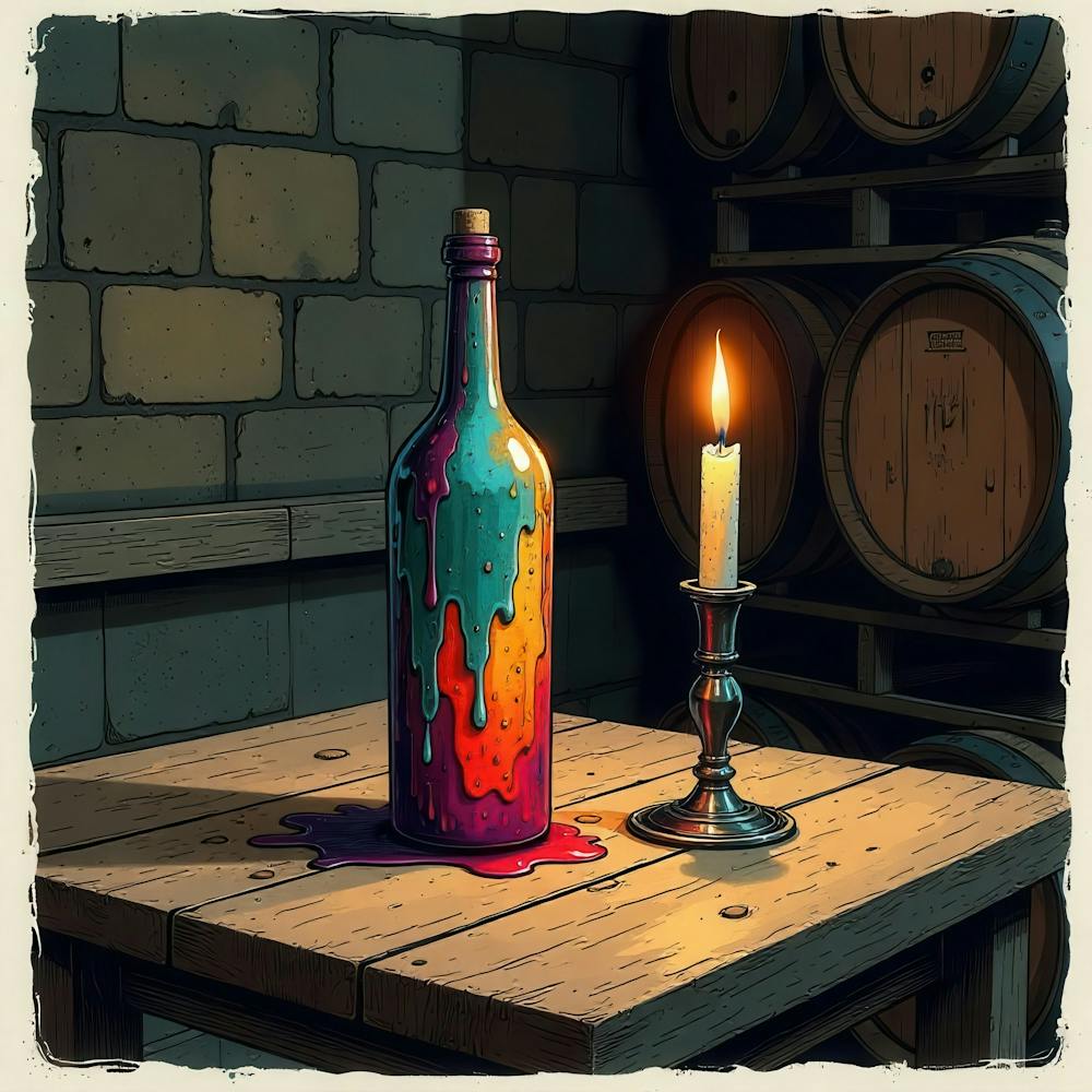 Bouteille de Vin et Bougie