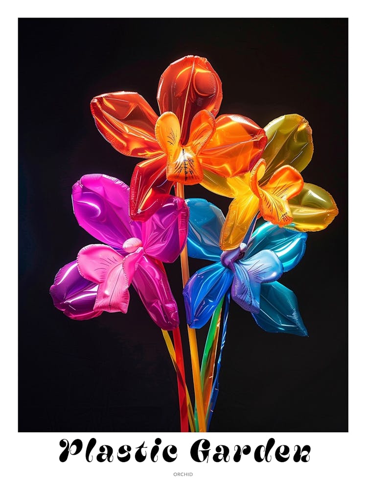 Helle aufblasbare Blumen Poster Orchidee 5