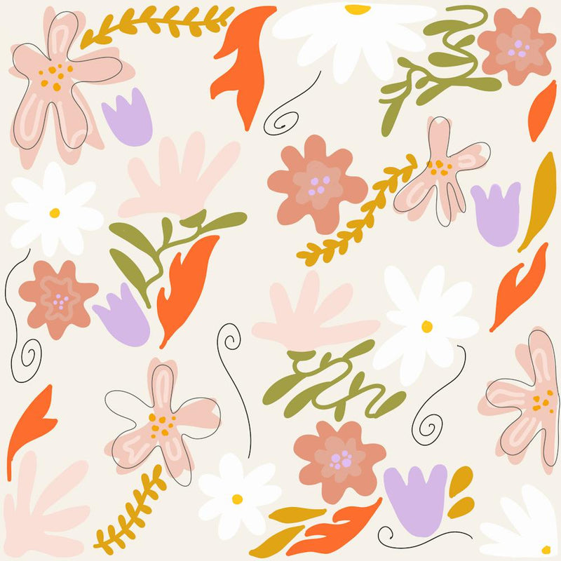 Florales Muster Beige