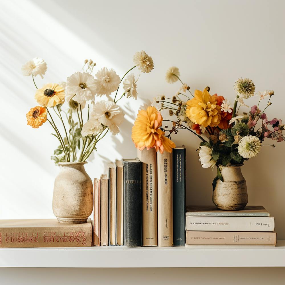 Vases And Books