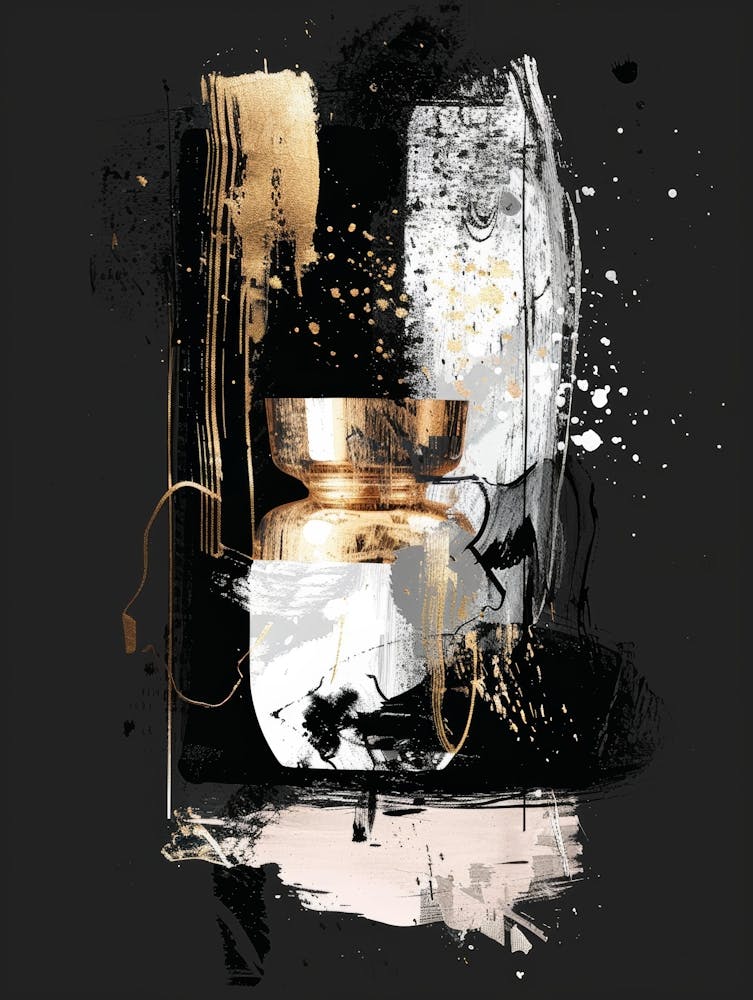 Gold Vase Canvas Print 3