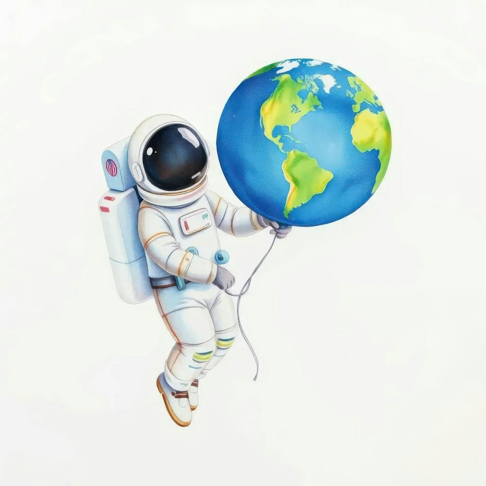Astronaut Holding A Globe