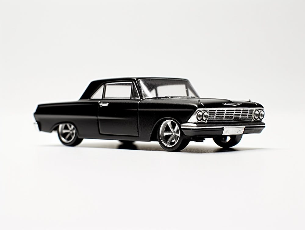 Voiture jouet custom 62 Chevy noire