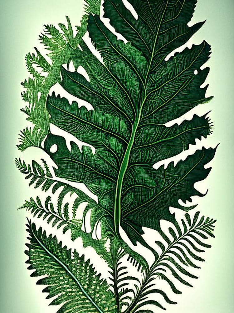 Scaly Cloak Fern 1 Vintage Botanical Poster