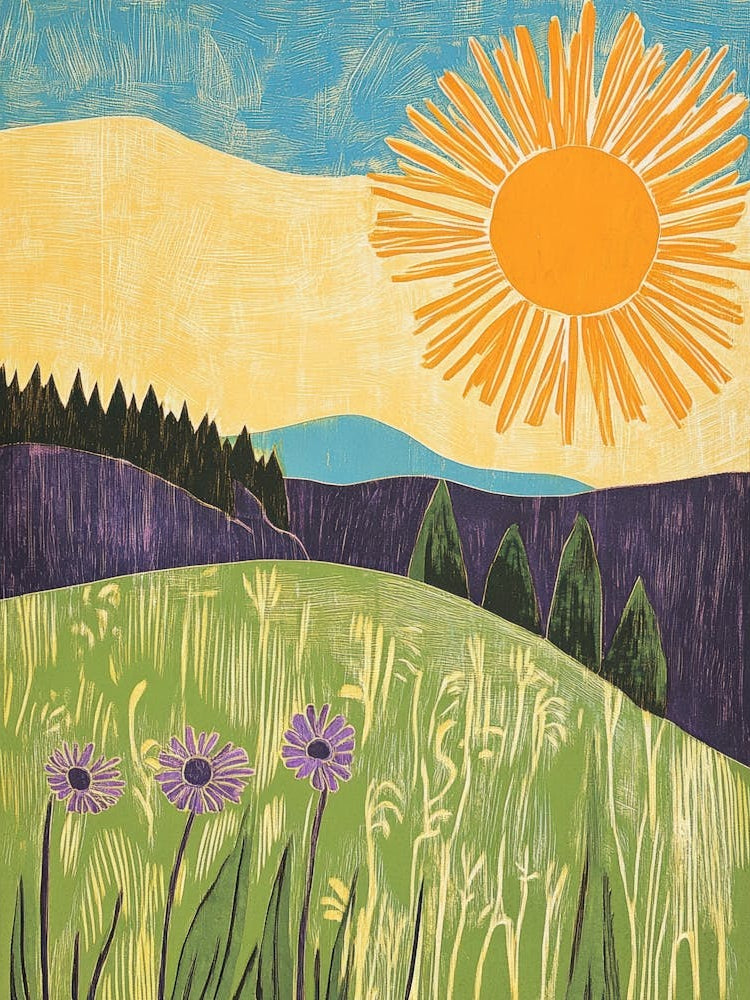 Sunrise In The Meadow