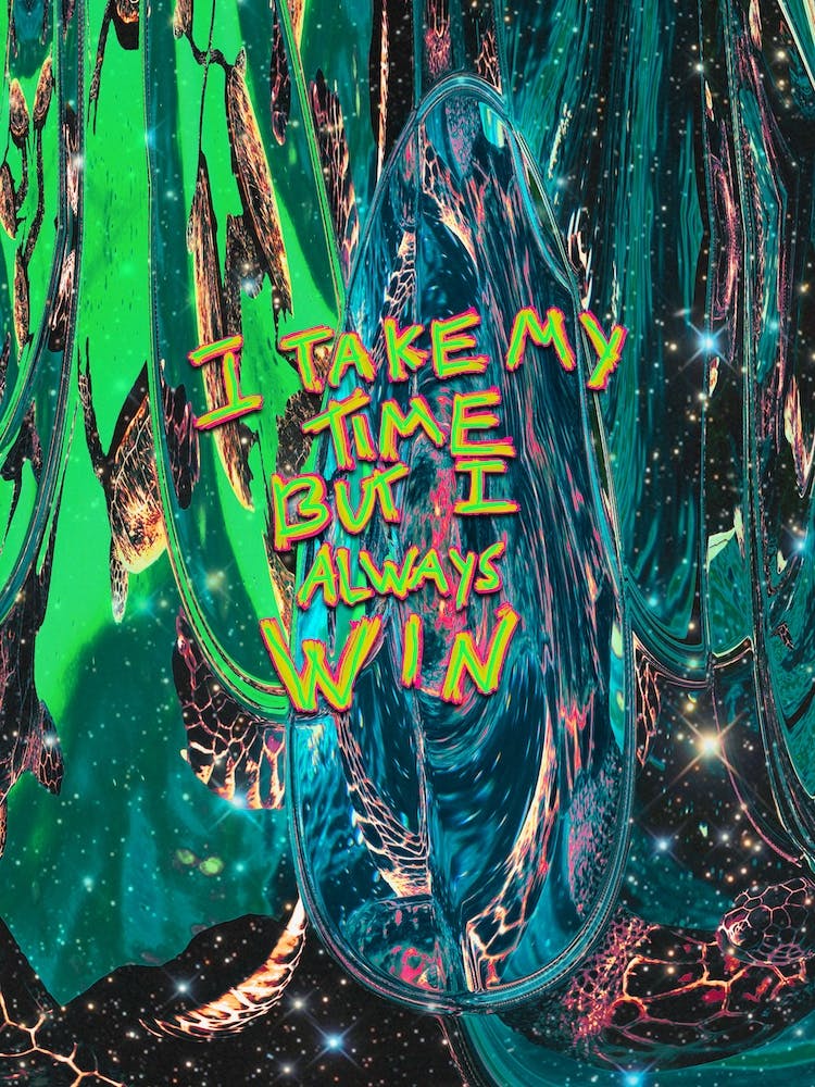 Abstract Turtle Quote