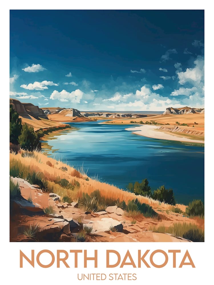 Affiche de voyage North Dakota