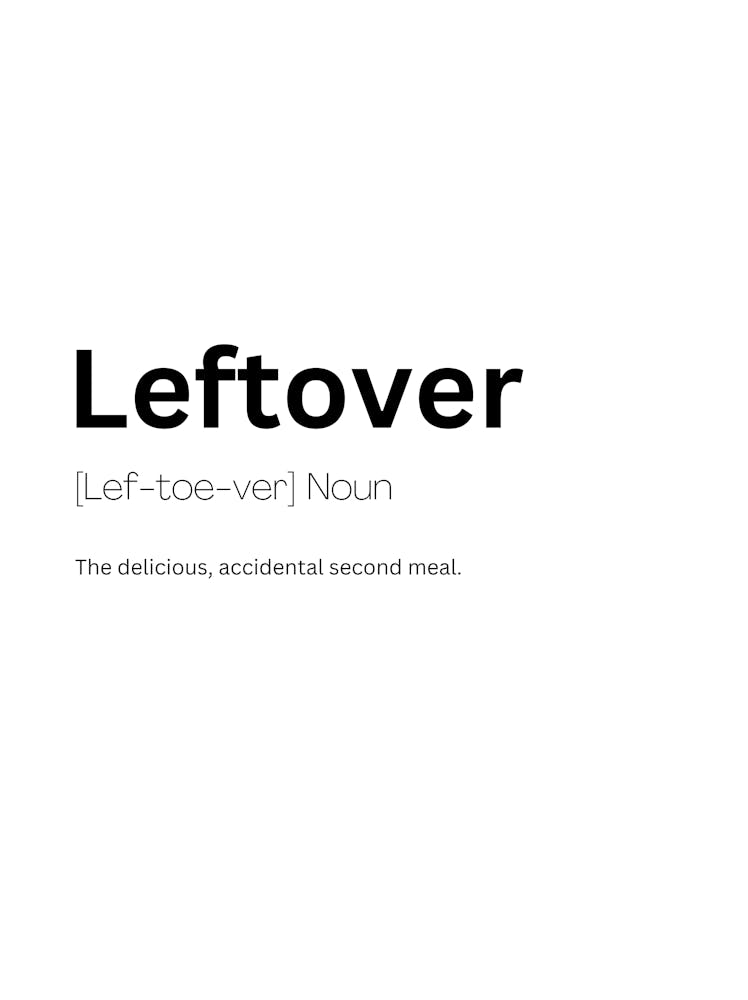 Leftover Definition Meaning