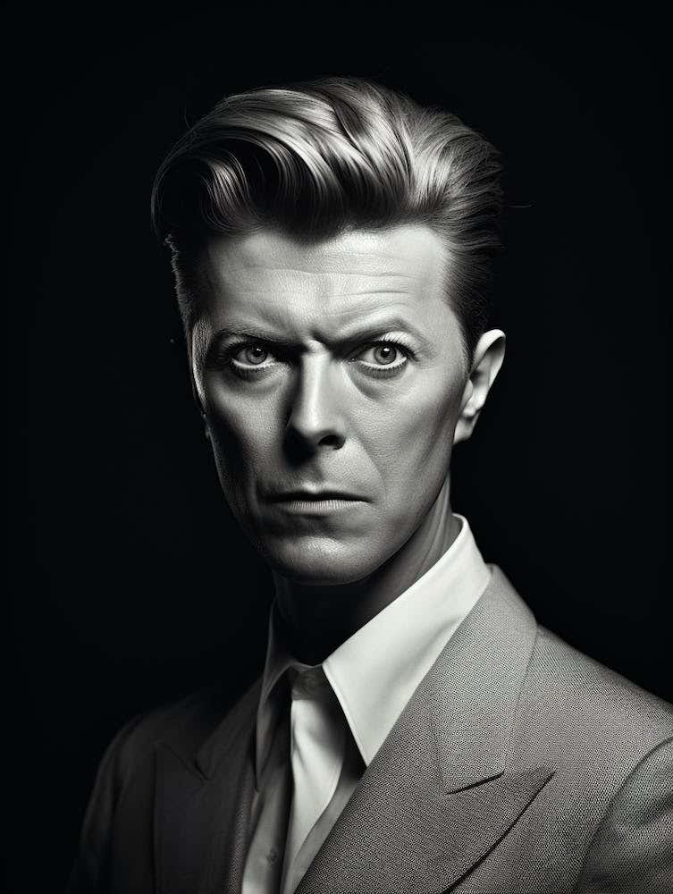 Black And White Photograph Of David Bowie 3