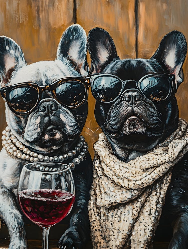 Whimsical Frenchies At The Bar 6