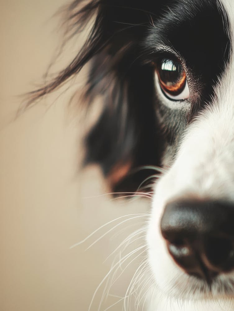 Close Up Of A Dog.Generated AI. 1