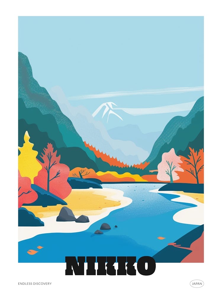 Nikko Japan 6 Colourful Travel Poster