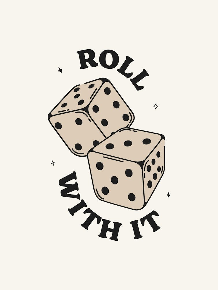 Dice Roll With It Beige And Black