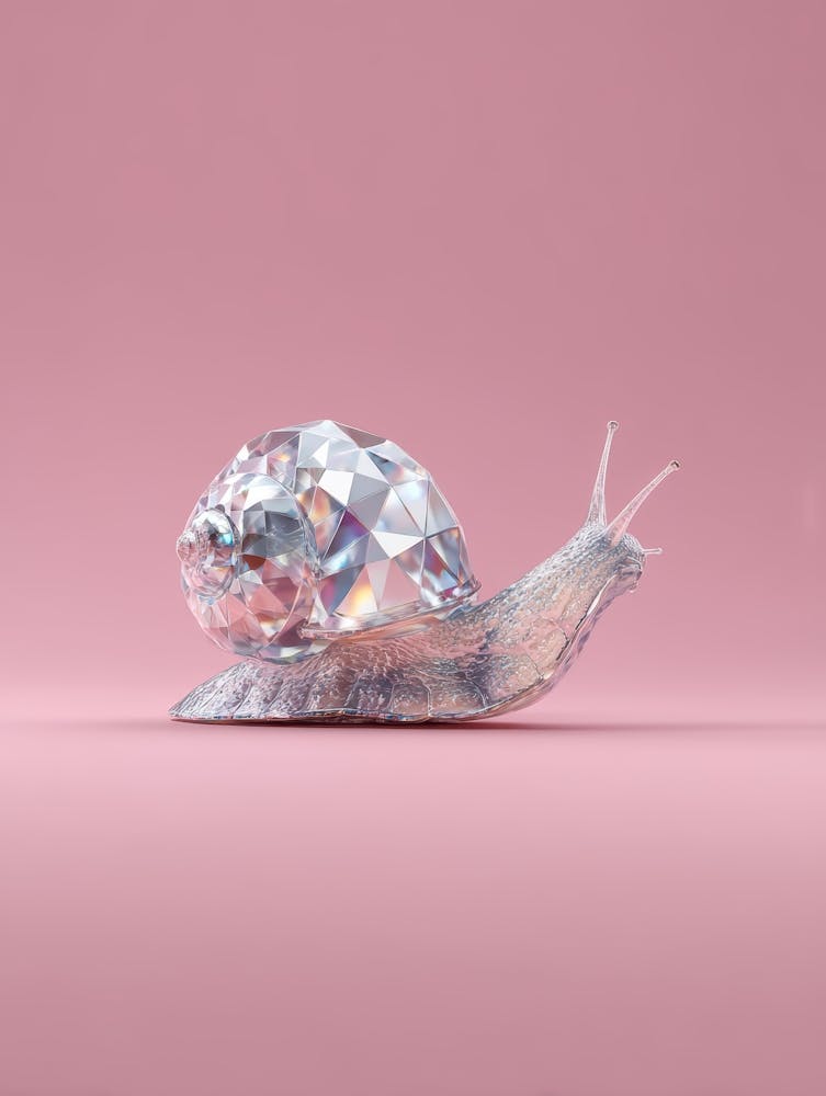 Schnecke Auf Pinkem Hintergrund