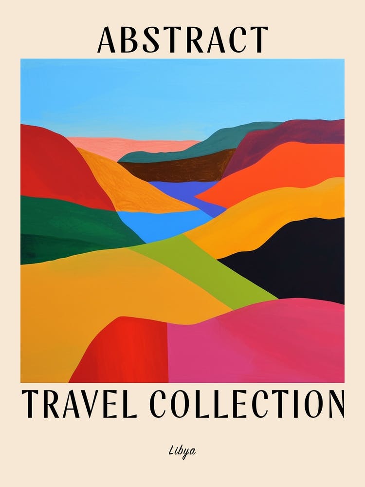 Abstract Travel Collection Poster Libya 2