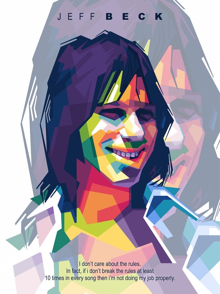 Jeff Beck Pop Art WPAP