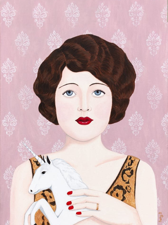 Woman With White Unicorn