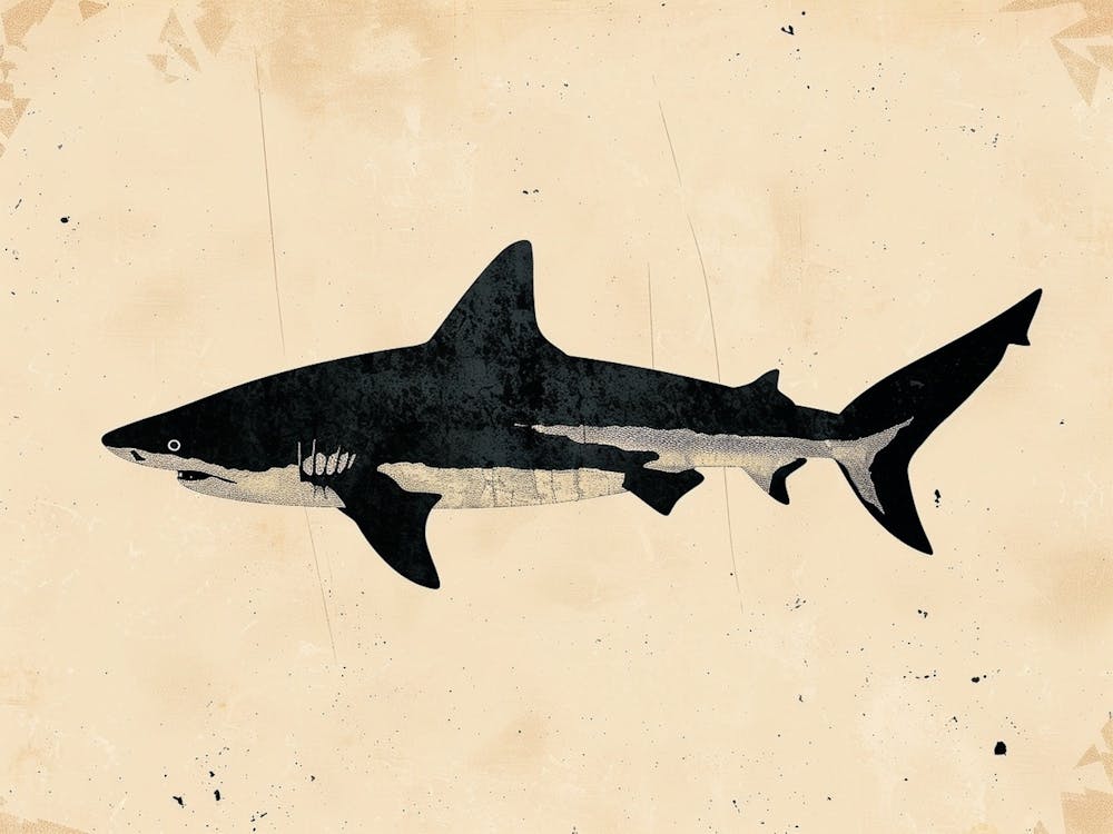 Tiger Shark Grey Silhouette 2