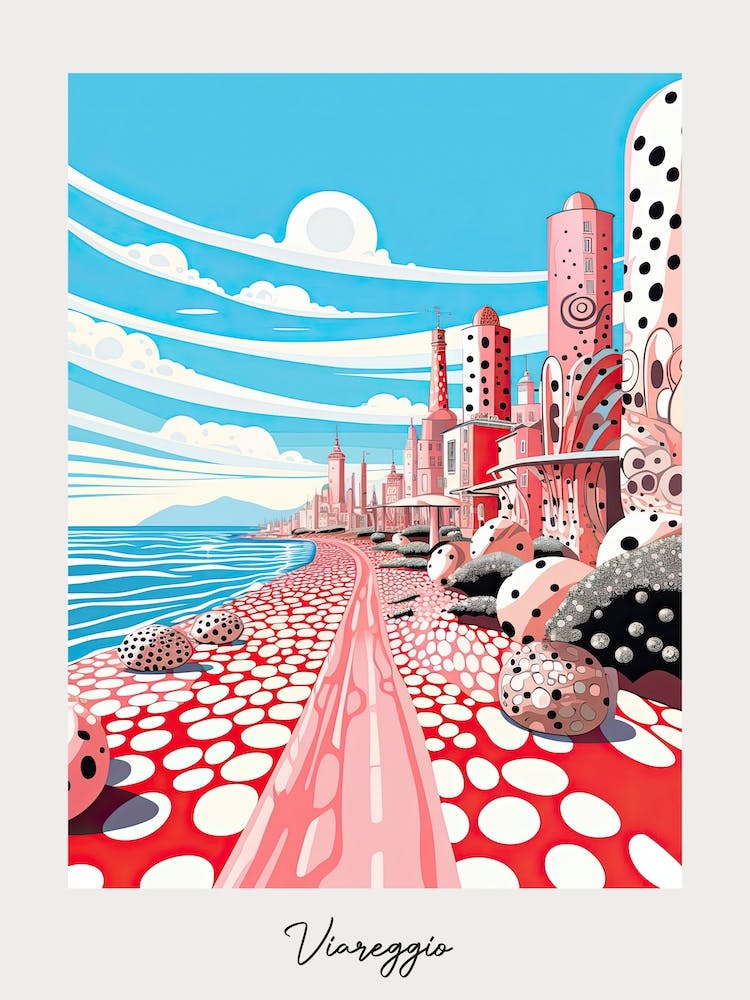 Poster Of Viareggio, Italy, Illustration In The Style Of Pop Art 2
