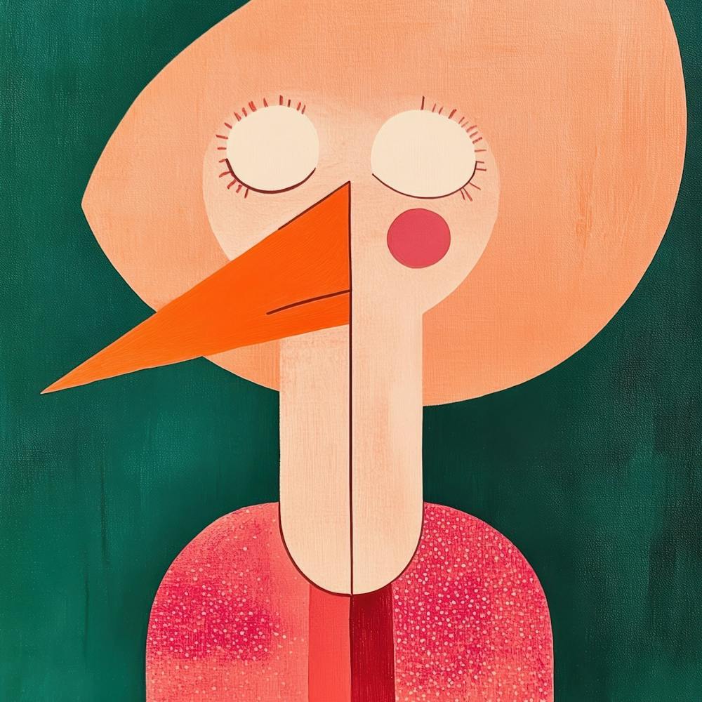 Woman With A Bird'S Head