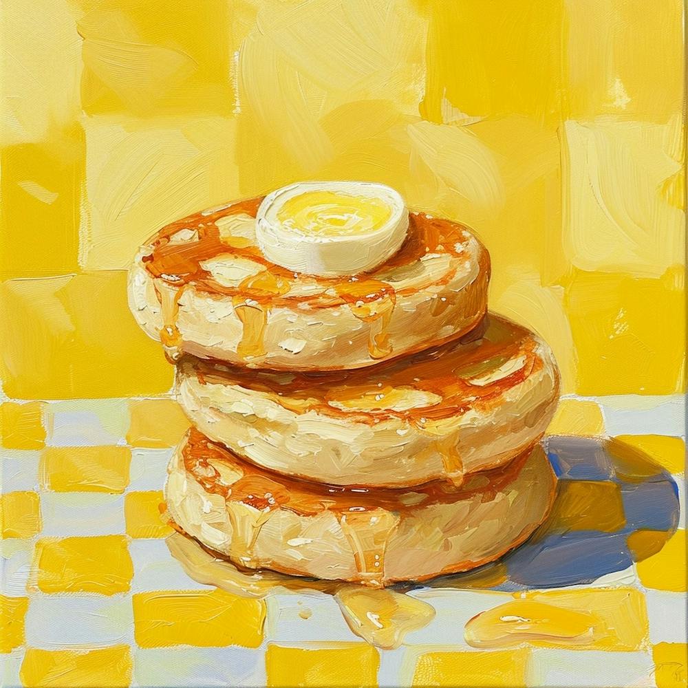 Muffin Stack Yellow Checkerboard 1