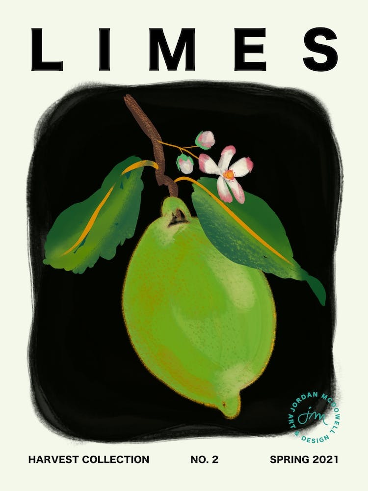Limes Fruit Kitchen Typography