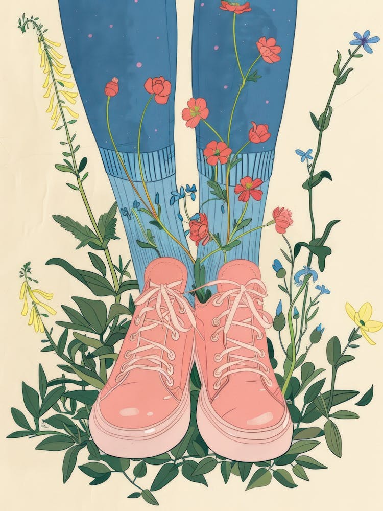 Pink Shoes And Wild Flowers 7