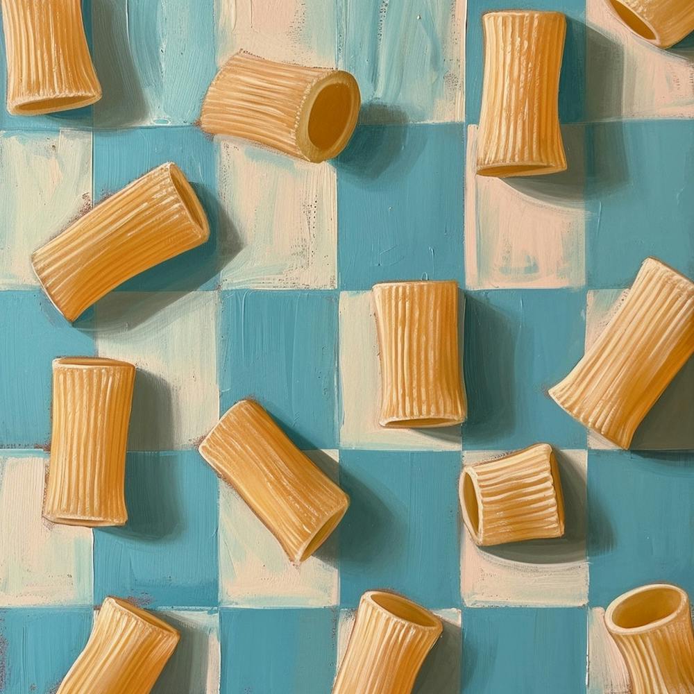 Rigatoni Pasta Checkerboard 3