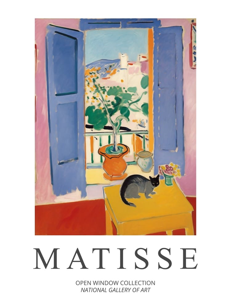 Henri Matisse Cat Inspired Open Window Collection