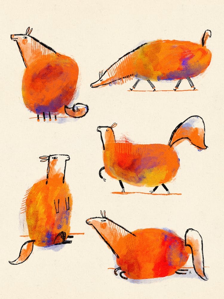 Collection Of Orange Horses