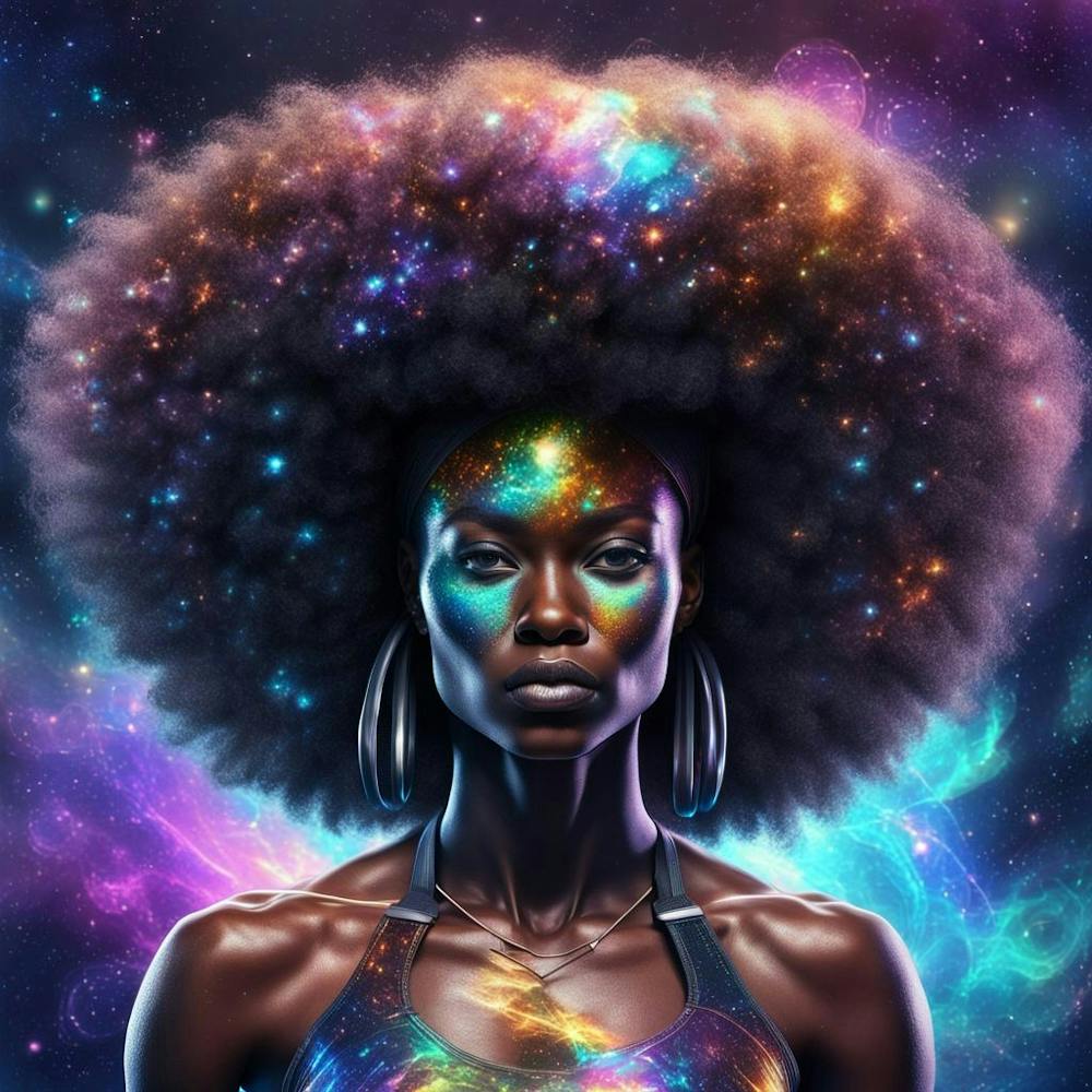 Afro-kosmische Frau