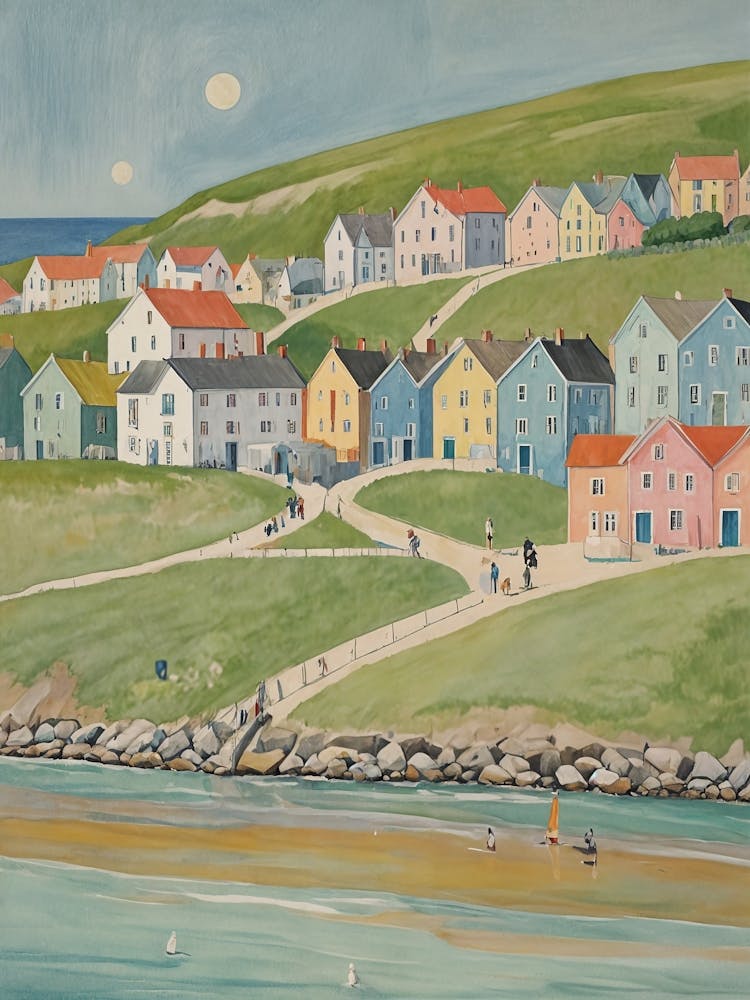 Colourful Houses By The Sea