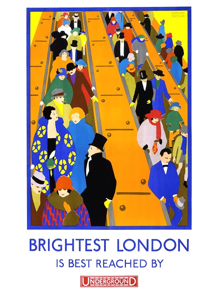 Brightest London Is Best London Underground Vintage Poster