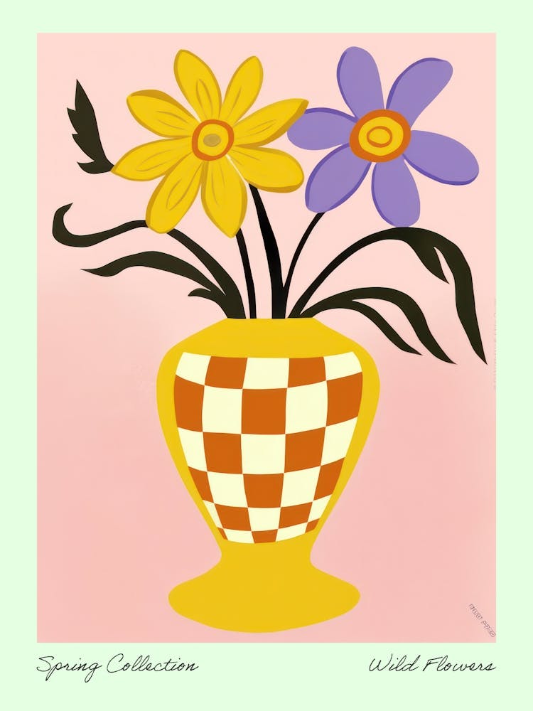 Spring Collection Wild Flowers Yellow Tones In Vase 3